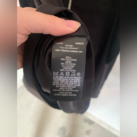 Ted Baker Skater Dress with Velvet Trim and Side Bow Detail NWT - Picture 6 of 8